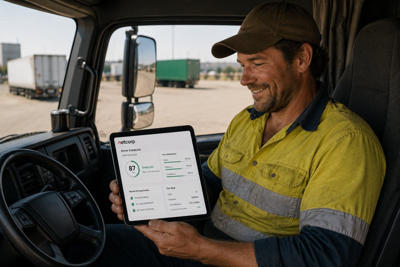 Driver behaviour scorecard in the Netcorp platform