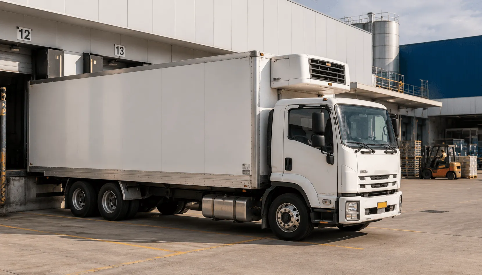 Refrigerated transport truck and trailer on an Australian highway
