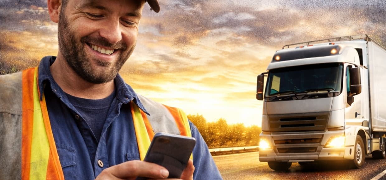 Prime mover at dawn — telematics on the road